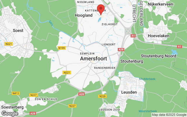 Map of Amersfoort showing salon locations